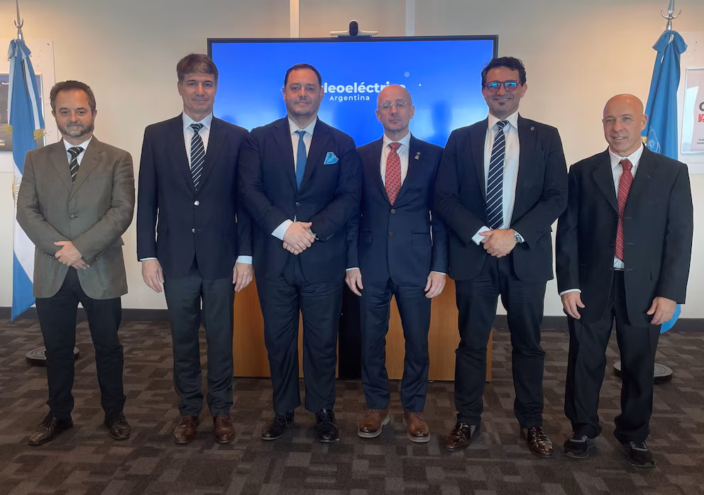 El entonces directorio de Nucleoeléctrica Argentina: Axel Larreteguy, Marcelo Famá, Demián Reidel, Guido Lavalle, Diego Chaher y Marco Campolonghi. 