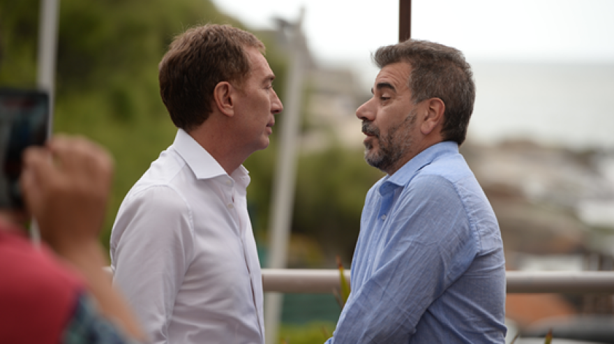 El ministro del Interior, Diego Santilli, y el titular del PRO bonaerense, Cristian Ritondo.