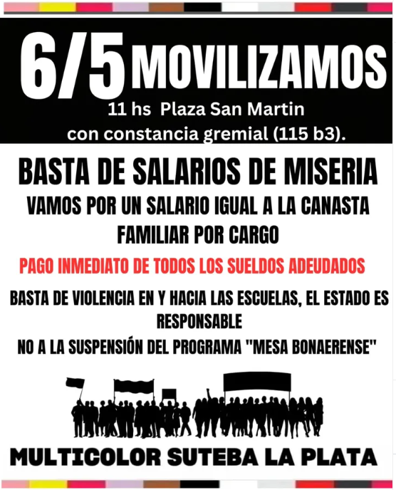 Docentes bonaerenses encabezaron este miércoles una nueva marcha para exigir una recomposición salarial al gobierno provincial de Axel Kicillof. Los detalles de la jornada.