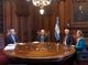 La Corte bonaerense le entregó el proyecto de autarquía financiera a Magario y Dichiara Los titulares de ambas cámaras de la Legislatura bonaerense recibieron el proyecto de autarquía financiera del Poder Judicial impulsado por los jueces de la Corte bonaerense.