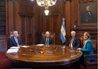 Los titulares de ambas cámaras de la Legislatura bonaerense recibieron el proyecto de autarquía financiera del Poder Judicial impulsado por los jueces de la Corte bonaerense.