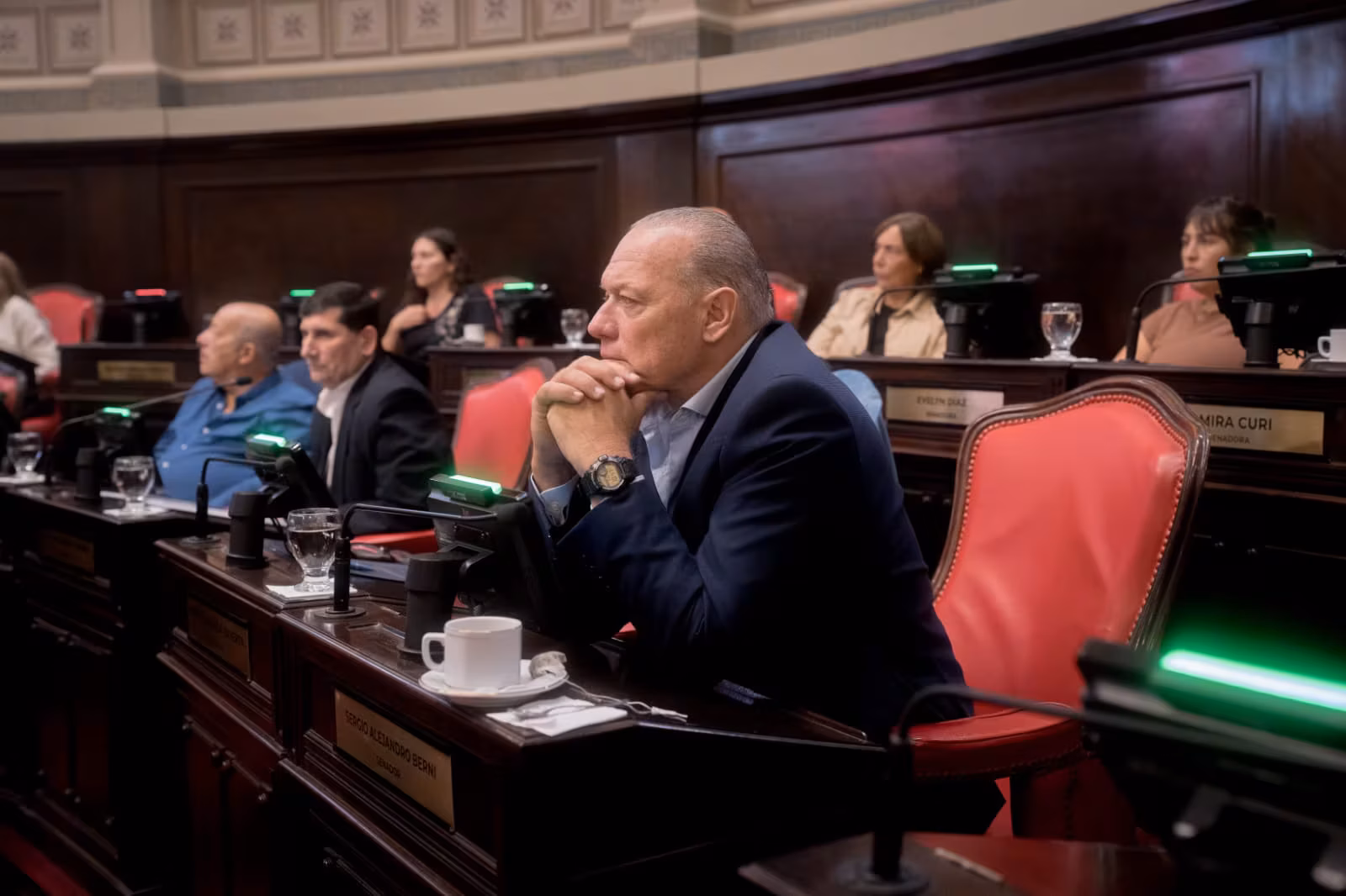 El titular del bloque peronista en el Senado, Sergio Berni, convocó a una reunión de la bancada por la integración de las comisiones.