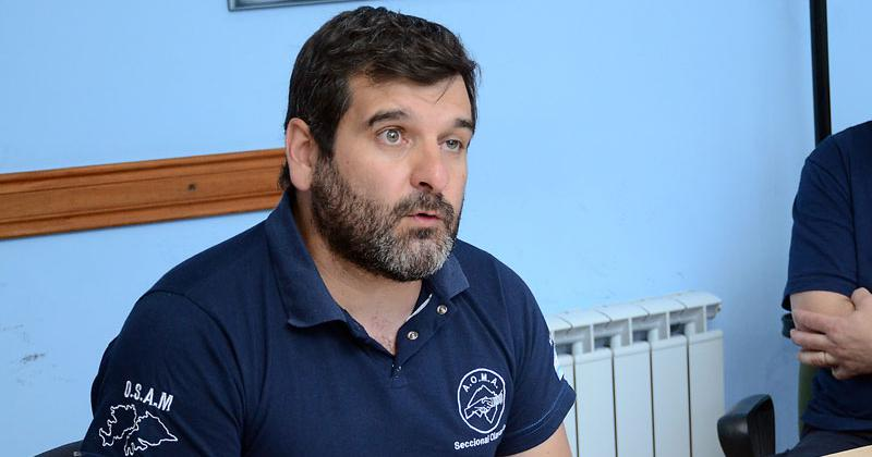 El secretario general de AOMA Olavarría, Alejandro Santillán. 