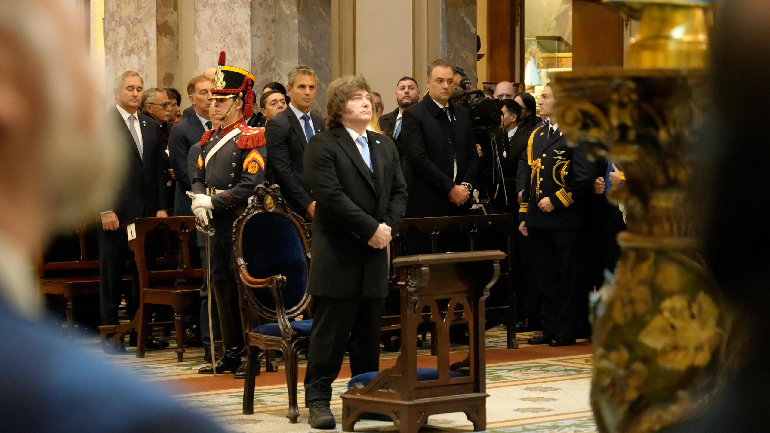 El presidente, Javier Milei, participó del Tedeum por el 25 de Mayo, encabezada por el arzobispo de Buenos Aires, Jorge García Cuerva.
