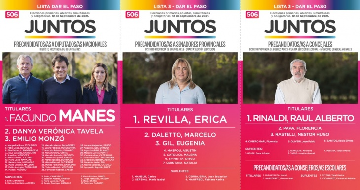 La intendenta de General Arenales, Érica Revilla, fue como candidata a senadora bonaerense por la Cuarta sección electoral.