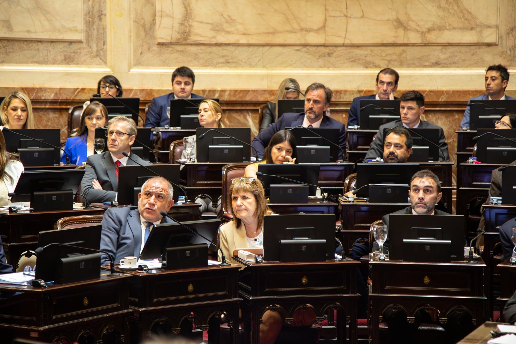  La posible renuncia de Bullrich ya impactó en el bloque libertario y demoraría la aporbación de los pliegos judiciales.