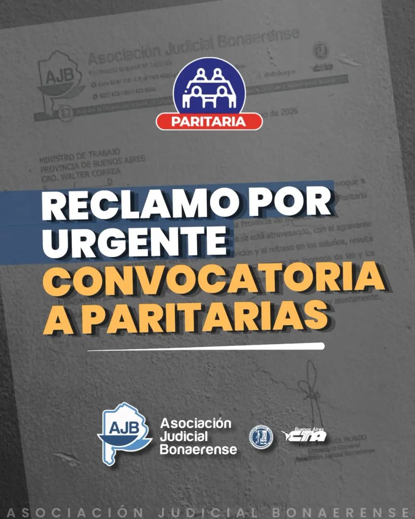 La AJB reclamó este viernes al Ministerio de Trabajo la reapertura de paritarias ante la pérdida salarial de los trabajadores judiciales.