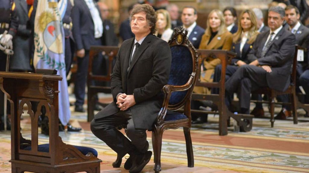 El presidente, Javier Milei, participó este jueves en el tradicional Tedeum por el Día de la Independencia.