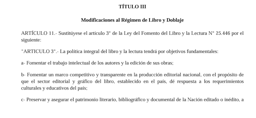 El proyecto del ministro de Desregulación y Transformación del Estado, Federico Sturzenegger, para derogar la Ley del Libro. 