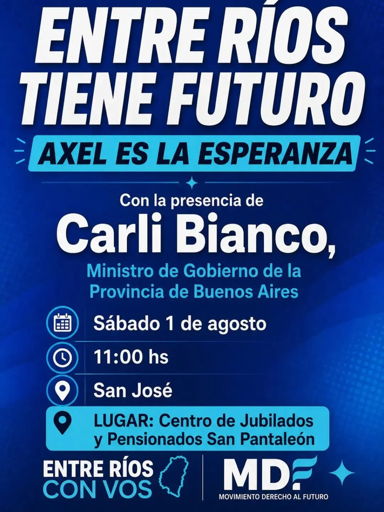 El gobernador bonaerense, Axel Kicillof, acelera el despliegue federal de su espacio Movimiento Derecho al Futuro (MDF) con un desembarco en Entre Ríos. La agenda completa.