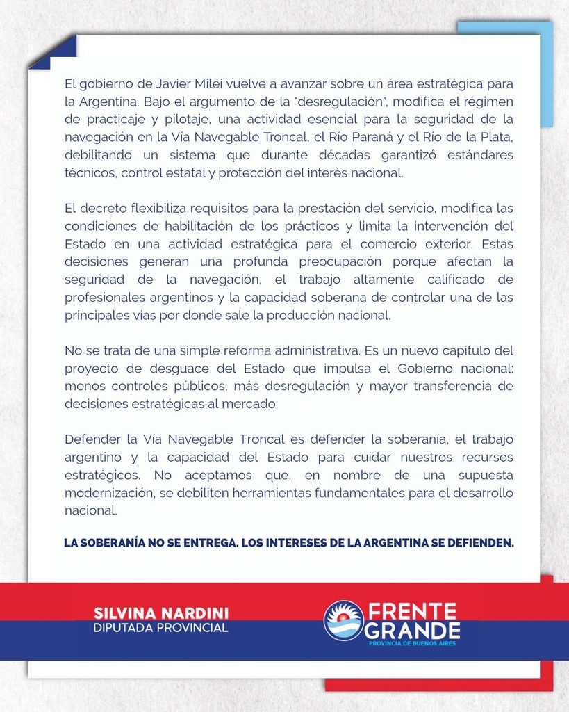 La Prefectura Naval Argentina intimó este martes a 536 trabajadores del servicio de practicaje y pilotaje a retomar de manera inmediata sus tarea en los puertos bonaerenses.