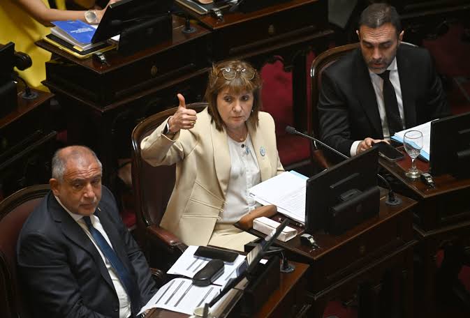 La titular de LLA en el Senado de la Nación, Patricia Bullrich, dio de baja la Ley de Tierras.