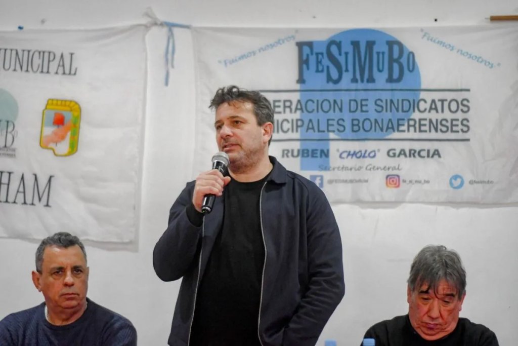 Hernán Doval, el titular de la Federación de Sindicatos de Municipales Bonaerenses. 