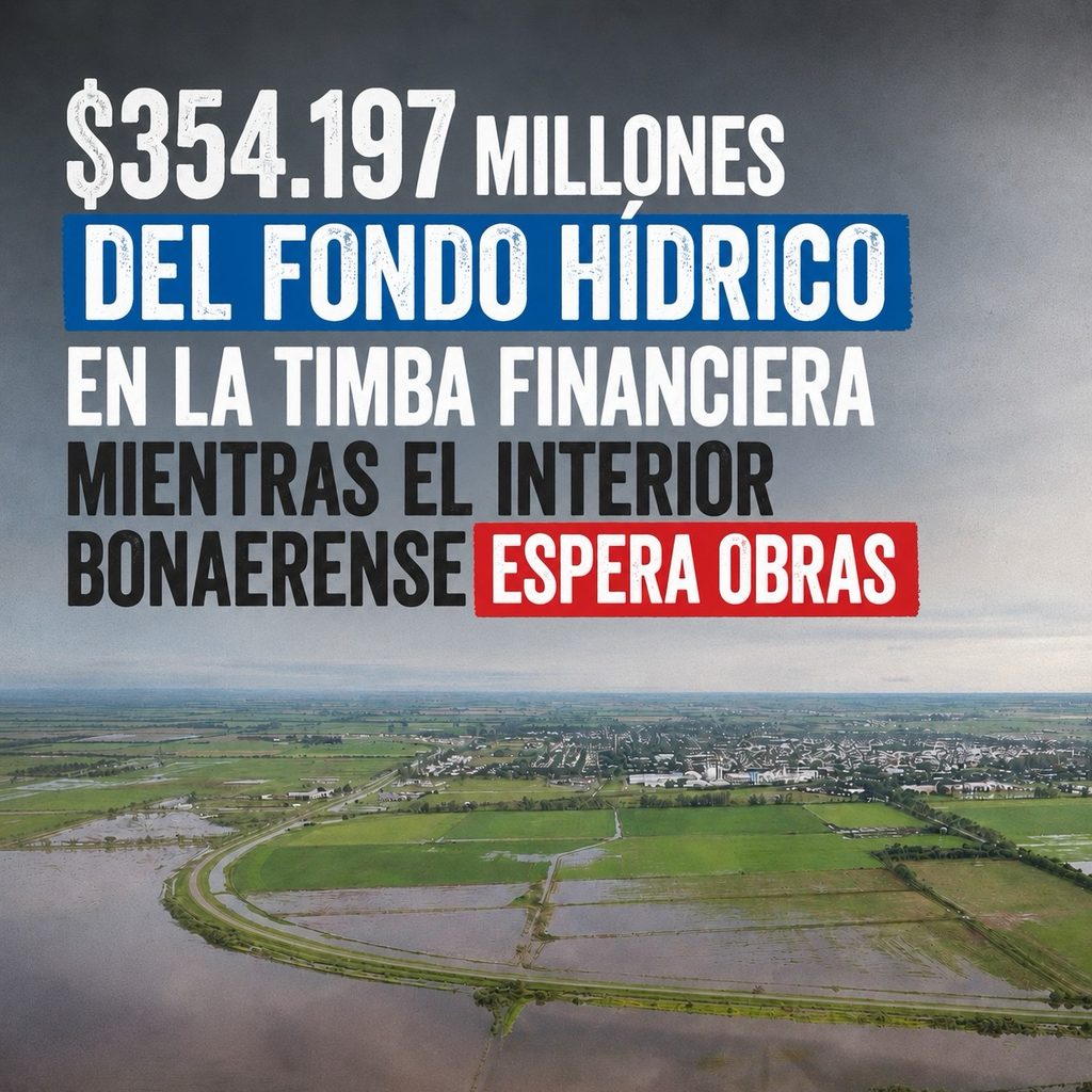 A través de un posteo en redes, Vaccarezza expuso cómo se encuentran distribuidos los recursos que deberían financiar obras hídricas.