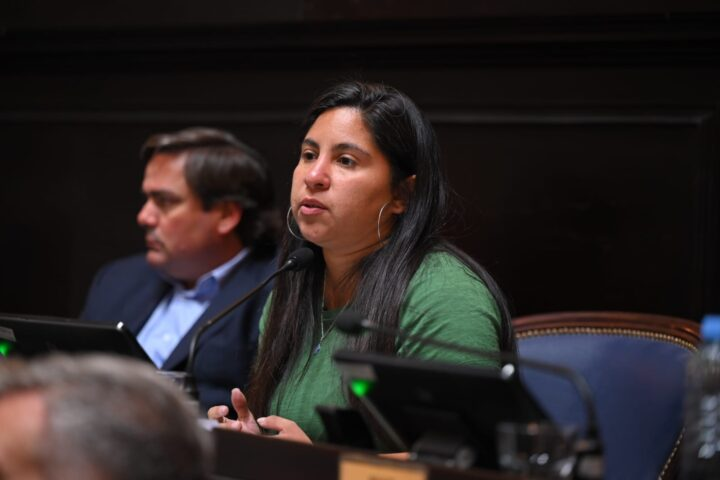La diputada bonaerense del Movimiento Evita, María Noelia Saavedra.