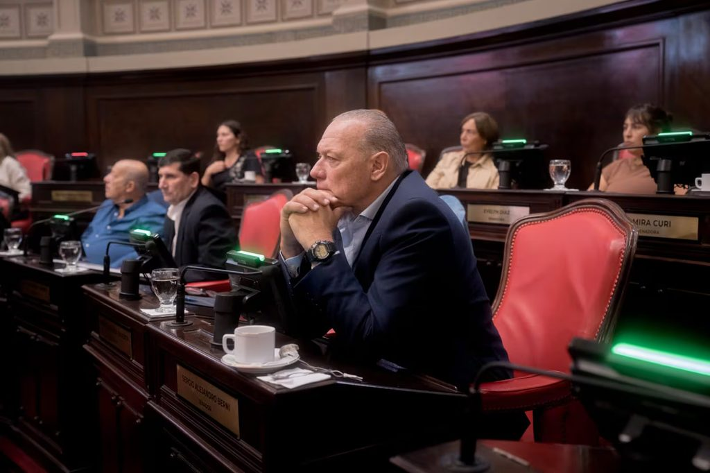 El jefe de la bancada peronista en el Senado bonaerense, Sergio Berni. 