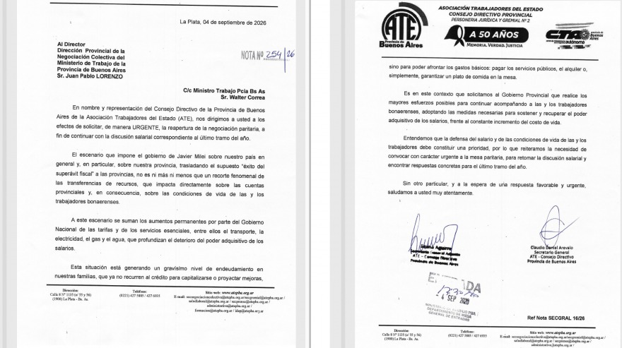 Estatales bonaerenses presionan para que el Ejecutivo de Axel Kicillof reabra las negociaciones paritarias durante septiembre.