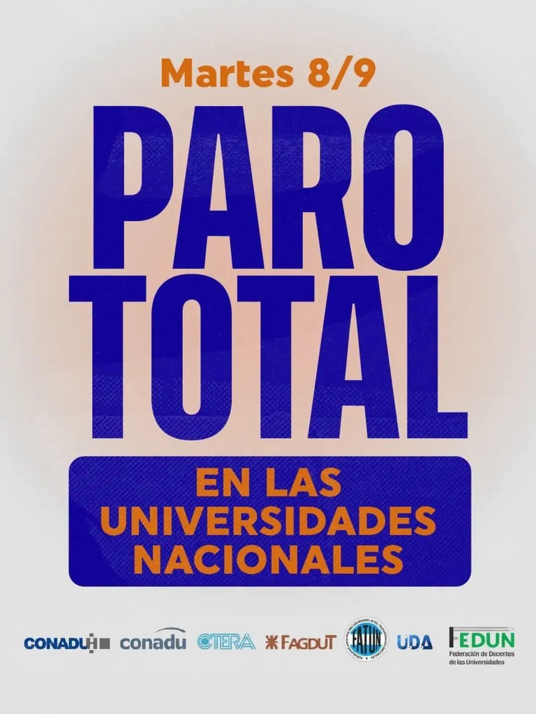 Sin acuerdo por paritarias, docentes universitarios y gremios no docentes encabezan este martes un nuevo paro nacional de 24 horas contra el Ejecutivo nacional de Javier Milei. 