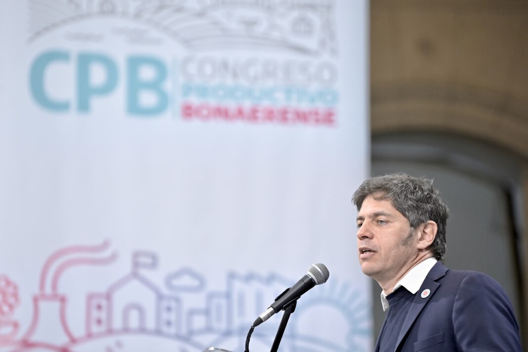 El gobernador Axel Kicillof encabezó este martes la apertura del 4° Congreso Productivo bonaerense en el Pasaje Dardo Rocha en la ciudad de La Plata.