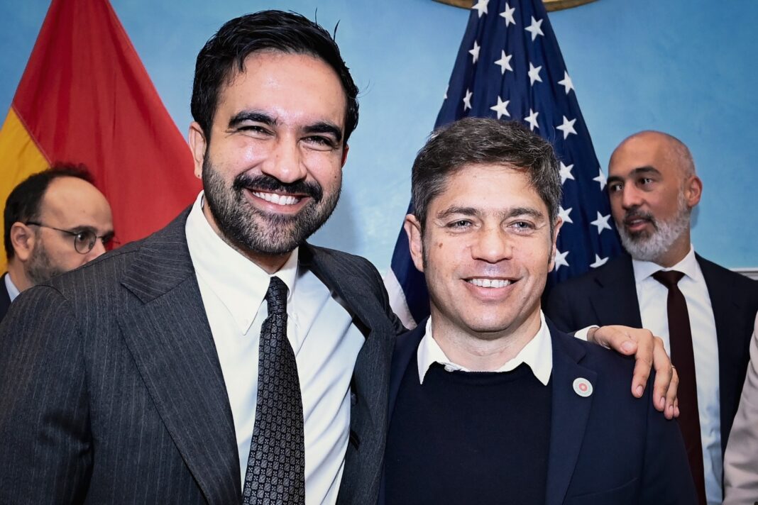 El gobernador Axel Kicillof sumo una foto con el alcalde de Nueva York Zohran Mamdani y presidente de España, Pedro Sánchez.