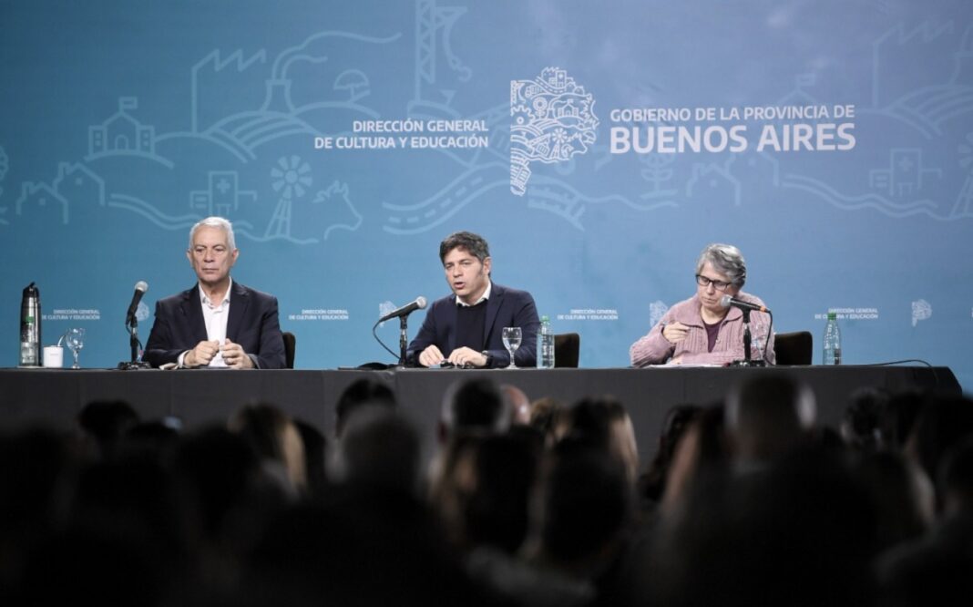 En la previa a la marcha federal educativa, el gobernador Axel Kicillof repudió el proyecto de Milei para reformar el sistema de Eeduación.